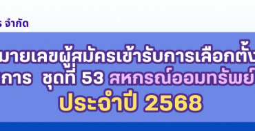 ขอเชิญสมาชิกเลือกตั้งกรรมการดำเนินการ      สหกรณ์ออมทรัพย์กองตำรวจสื่อสาร          ประจำปี 2568